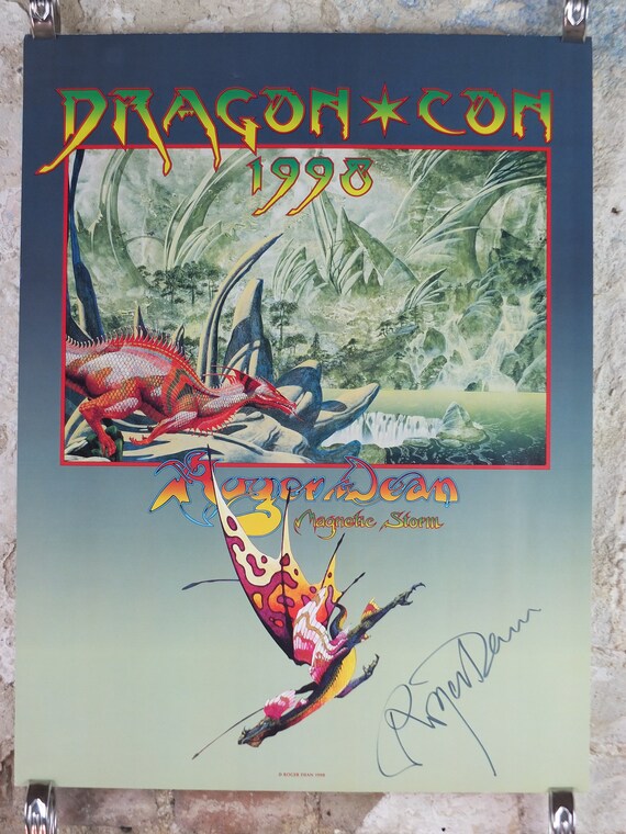 1998 Signed Roger Dean Poster, Dragon Con 1998, Magnetic Storm