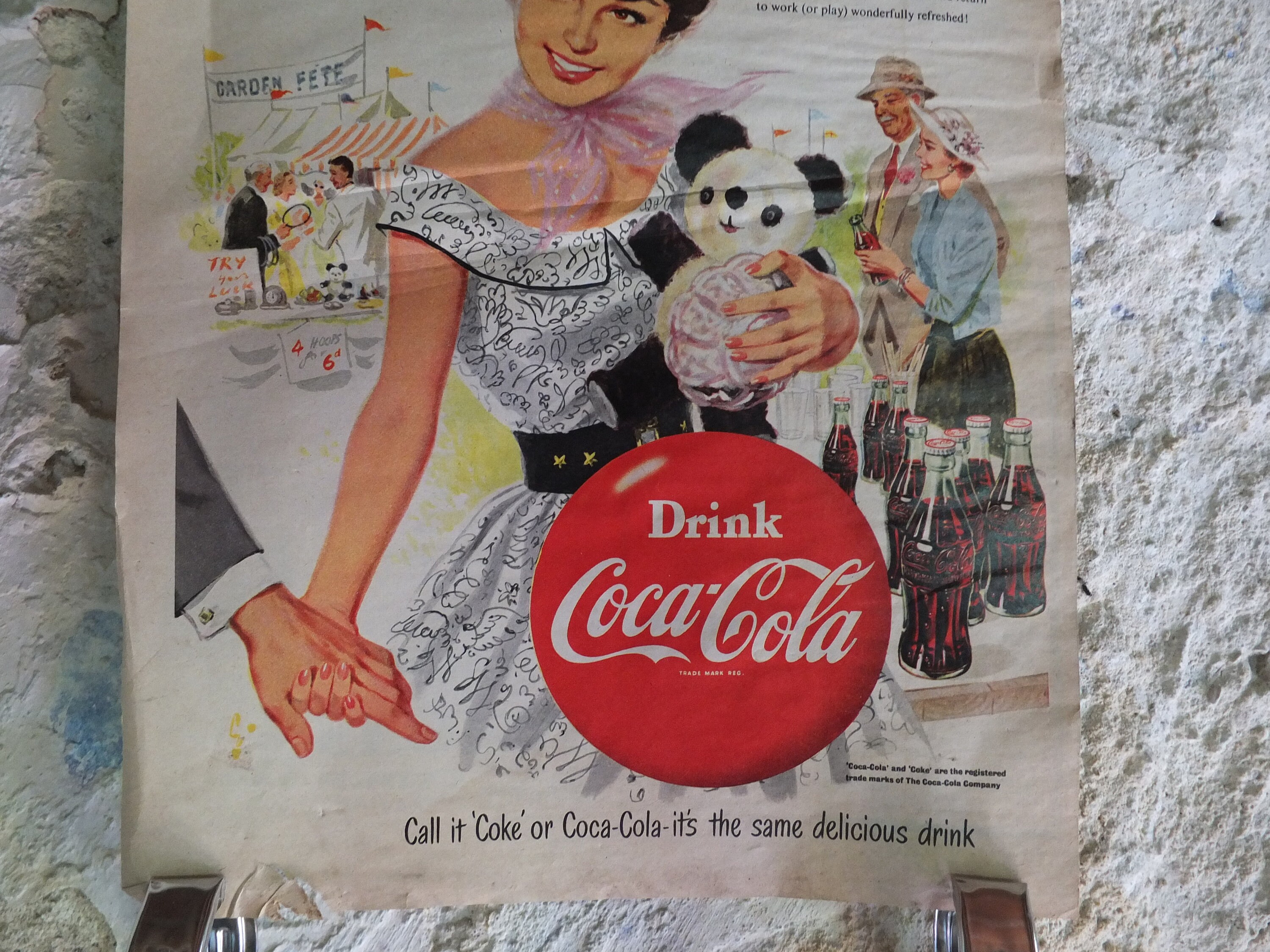 Vintage Cocacola Coke Poster Coca Cola Etsy