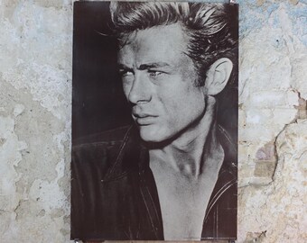 1980s James Dean Poster, Rebel without a Cause, made in Switzerland by Idealdecor, wall art decor