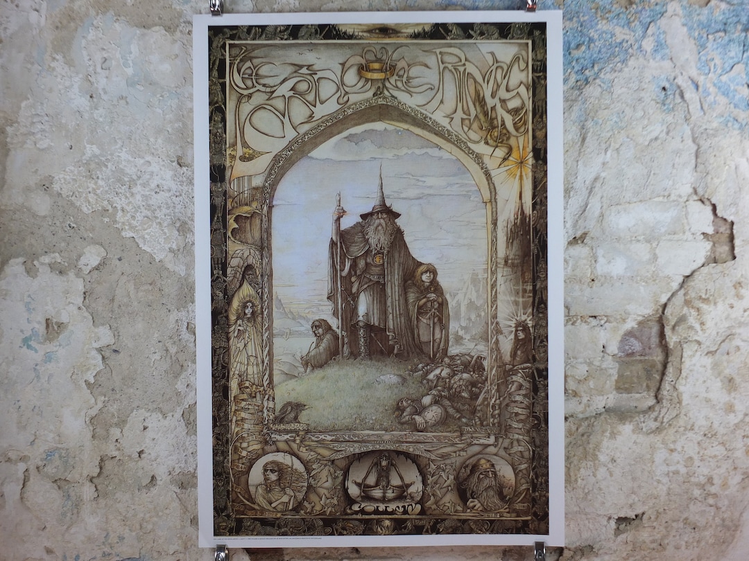 絵画 James Cauty art print Vintage Lord of the Rings Tolkien Poster, by James Cauty