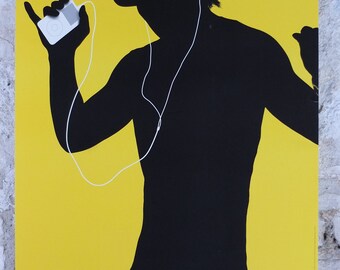 2003 Apple Ipod Poster, Original Dancing Man in Hat by Susan