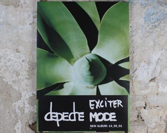 2001 Depeche Mode Poster, Exciter, 14 05 01, original promotion for the album, New wave synth pop rock, music wall art decor