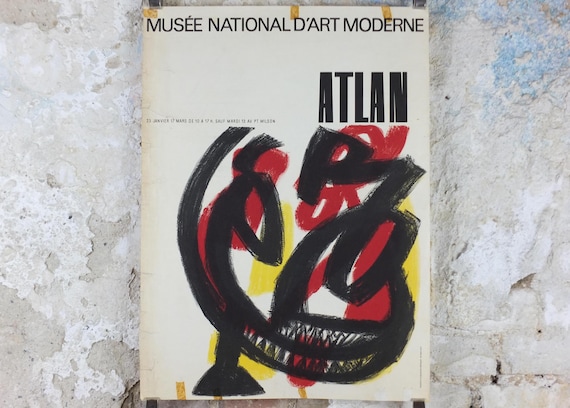 1963 Jean Michel Atlan Poster, Abstract Composition, Cobra