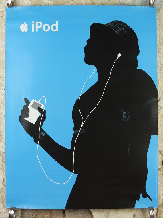 2004 Apple Ipod Poster, Original Dancing Man in Hat by Susan
