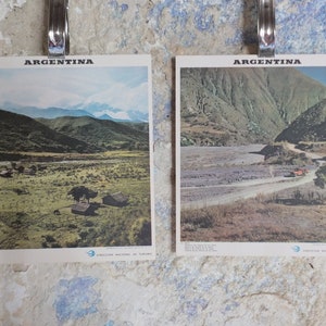 Par Original Vintage Argentina Carteles Aconquija San Antonio de los Cobres viajes turismo nacional publicidad impresión pared arte retro 1960s