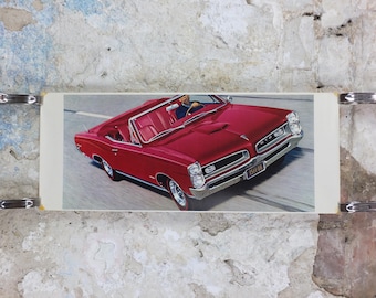 1966 Pontiac GTO Poster, the original American Muscle Car, 2+2 OHC-6, General Motors, GM, automobile and car wall art decor