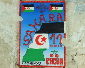 1991 Pacha Ibiza Poster, Sahara Libre, house, tech-house, Tribal house, World dance Music, Spanish nightclub, Pete Tong, wall art decor
