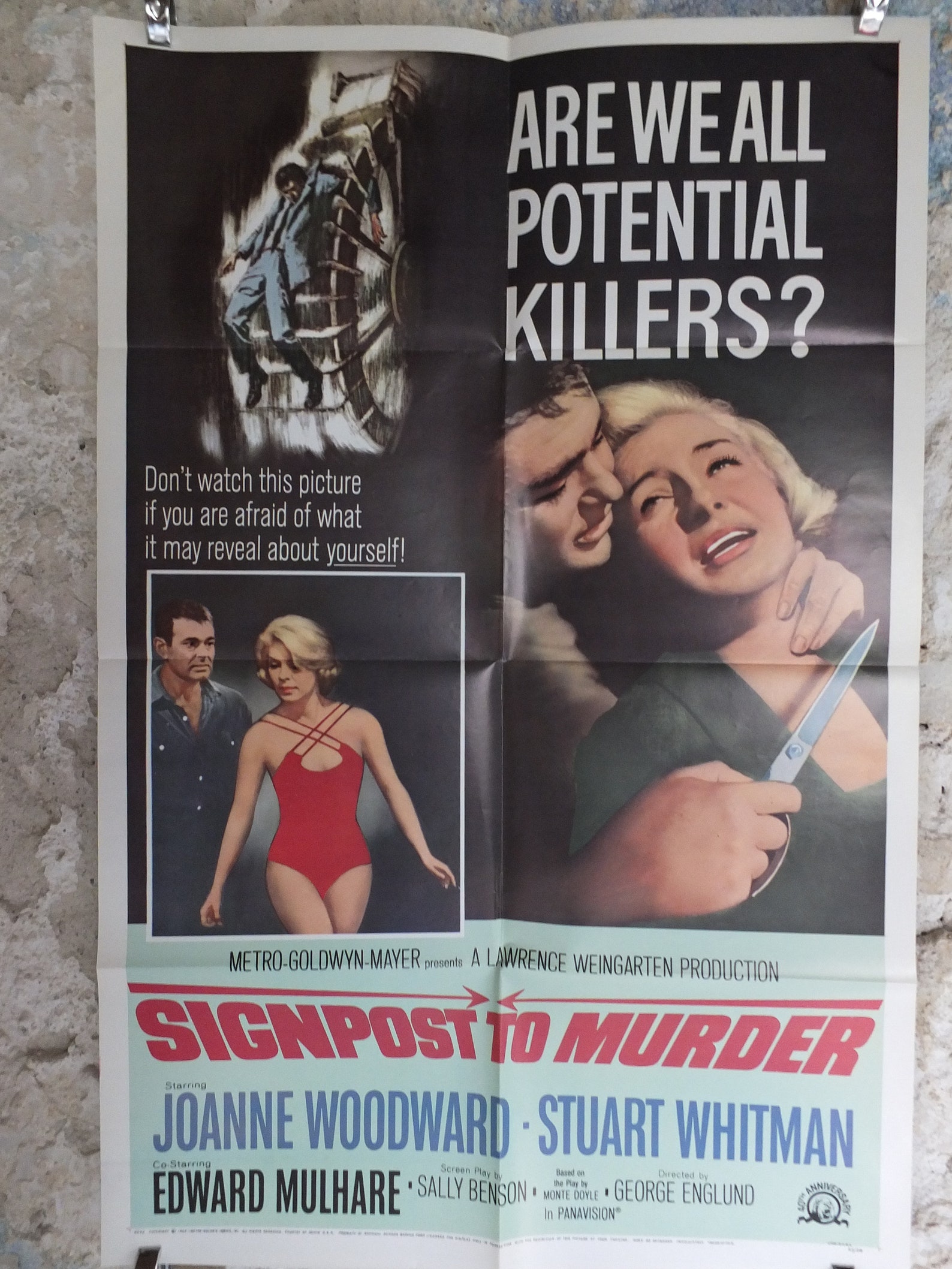Original Vintage Movie Poster Signpost to Murder 1965 1960s Etsy