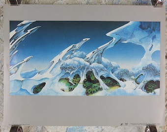 1973 Spring Poster, by Roger Dean, From Paper Tiger and Dragon's World, RDF 02, fantasy wall art decor