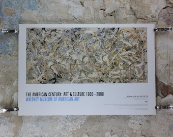 1999 Jackson Pollock Poster, Number 27 1950, #27, Whitney Museum, abstract expressionism, gallery exhibition, wall art decor
