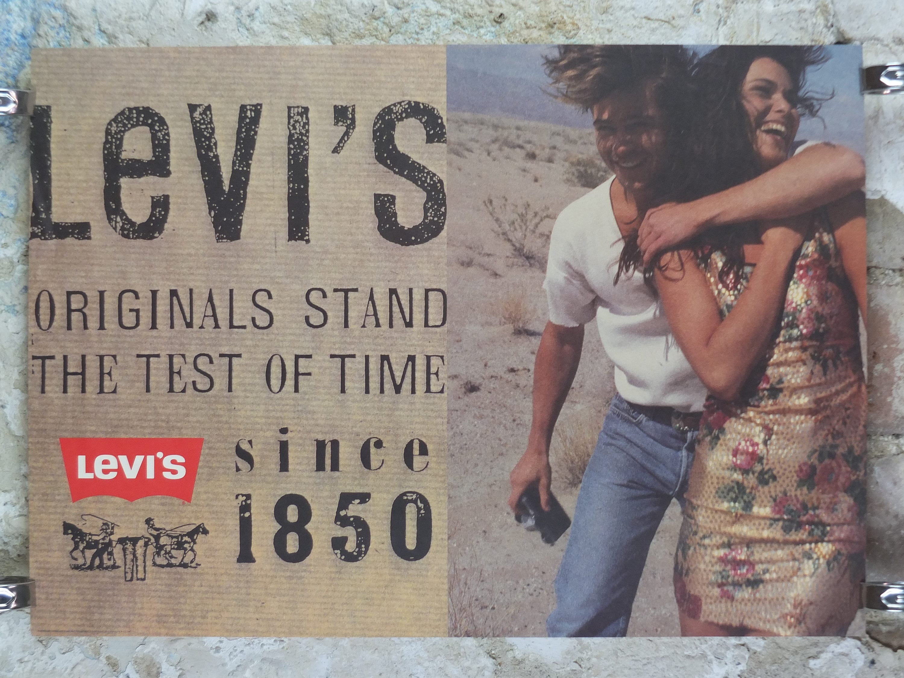 1991 Brad Pitt Levi's Poster Levis Denim Jeans Since - Etsy