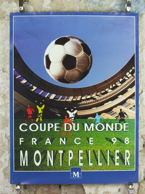 1998 World Cup Poster, Montpellier France 98, Coupe Du Monde, by V