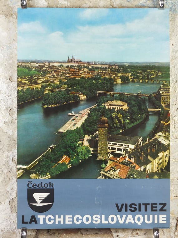 1960s Prague Poster, Cedok Visitez La Tchecoslovaquie, Visit