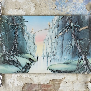 1976 In Search of Forever Poster, epic adventure quest art by Rodney Matthews, Big O Posters, fantasy wall art decor