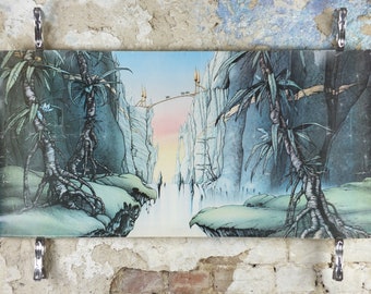 1976 In Search of Forever Poster, epic adventure quest art by Rodney Matthews, Big O Posters, fantasy wall art decor