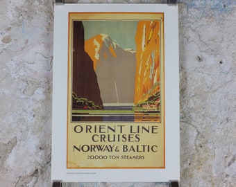 1980s P&O Travel Poster, Moments from the Peninsular and Oriental Steam Navigation Company Poster Collection, travel tourism, wall art decor