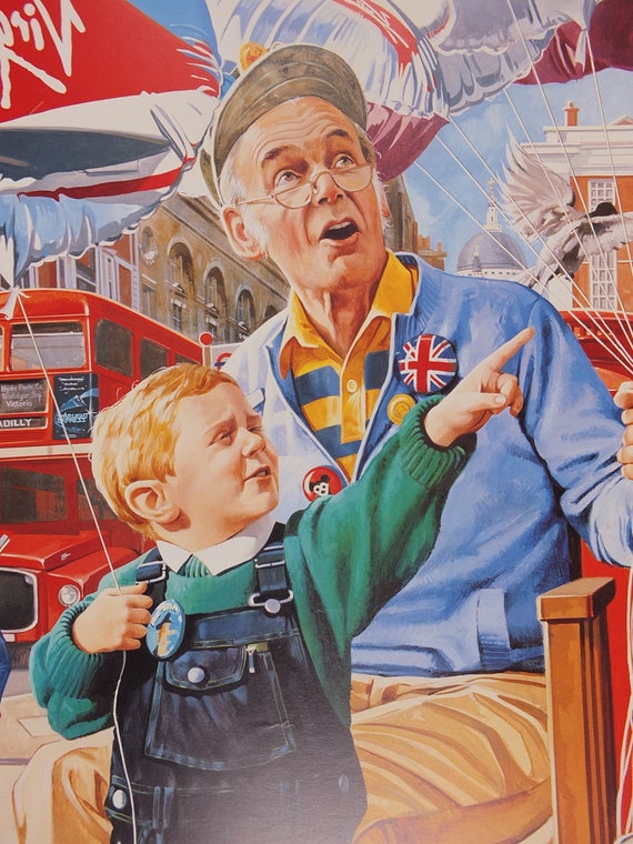 1990s Virgin Atlantic London Poster, by Paul Simmons, Double
