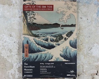 2010 Japanese Art Poster, Utagawa Hiroshige, The Sea at Satta Suruga Province, Ukiyo-e art, gallery exhibition, wall art decor