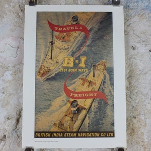 1980s P&O Travel Poster, Moments from the Peninsular and Oriental Steam Navigation Company Poster Collection, travel tourism, wall art decor