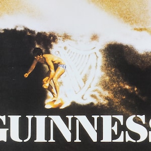 2001 Vintage Guinness-affisch, Surfer, Guinness Wave, reklam för irländsk stoutöl, väggkonst retrodekor bild 10