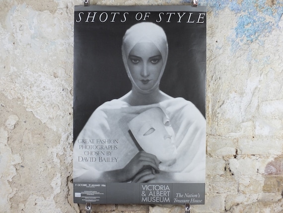 1986 V&A Museum Poster, David Bailey's Great Fashion Photographers