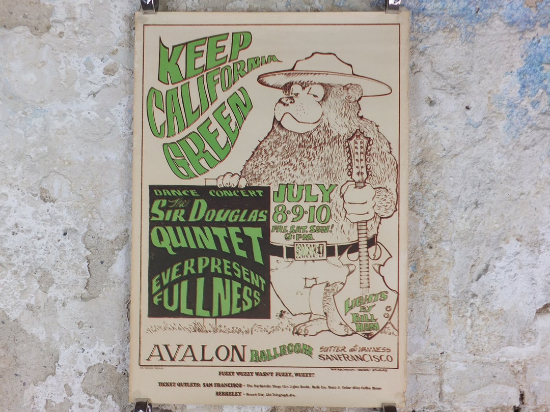 10 Posters 10 Artistes エレン・フライス 1966 Keep California Green / Sir Douglas Quintet and