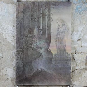 Plakat „The Lovers” z 1977 r. autorstwa Sulamith Wulfing, Evening Star, Verkerke, renesans, dekoracja ścienna w stylu fantasy