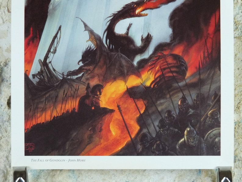 1993 Tolkien Silmarillion Poster the Fall of Gondolin by - Etsy