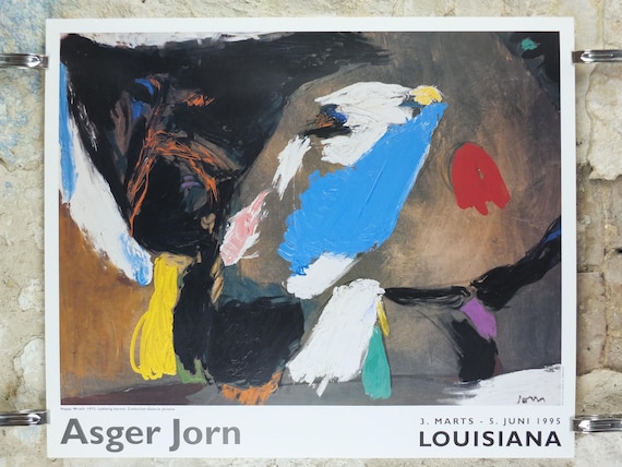 Asger Jorn アートポスター 額装品 1995 Asger Jorn Poster, Happy Wrath 1972, Lukkelig Harme, Cobra