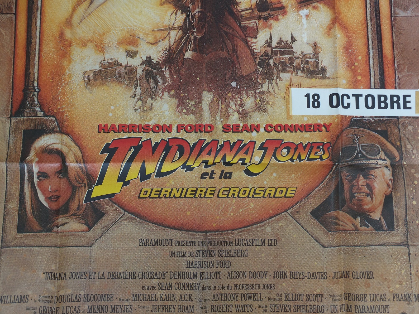 1989 Indiana Jones and the Last Crusade Poster Original - Etsy