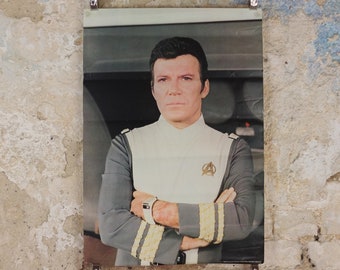 Original Vintage Star Trek the Movie Poster, Captain James Kirk, William Shatner, 1980 wall art cinema film memorabilia