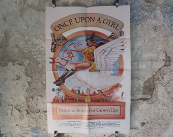 Original Vintage Movie Poster Once upon a Girl 1976 1970s wall art bedtime stories sexploitation sex US one sheet cinema film memorabilia