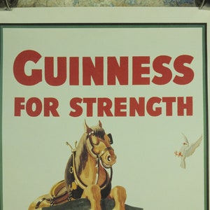 Guinness For Strength Poster, by John Gilroy 1949, Gilroy's favourite poster, Advertising campaign Wall art retro 1990s image 3