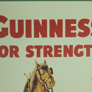 Guinness For Strength Poster, by John Gilroy 1949, Gilroy's favourite poster, Advertising campaign Wall art retro 1990s image 6
