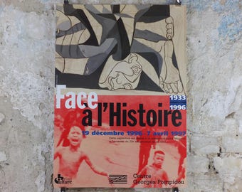 1996 Pablo Picasso and Nick Ut Poster, Centre Georges Pompidou, Le Charnier, The Mass Grave 1945 , The Terror of War 1972, wall art decor
