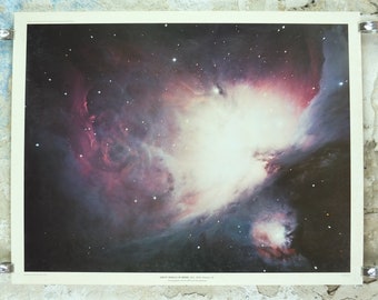 1959 Great Nebula in Orion Poster, NGC 1976 California Institute of Technology and Carnegie Institution, Hale Observatories, wall art decor
