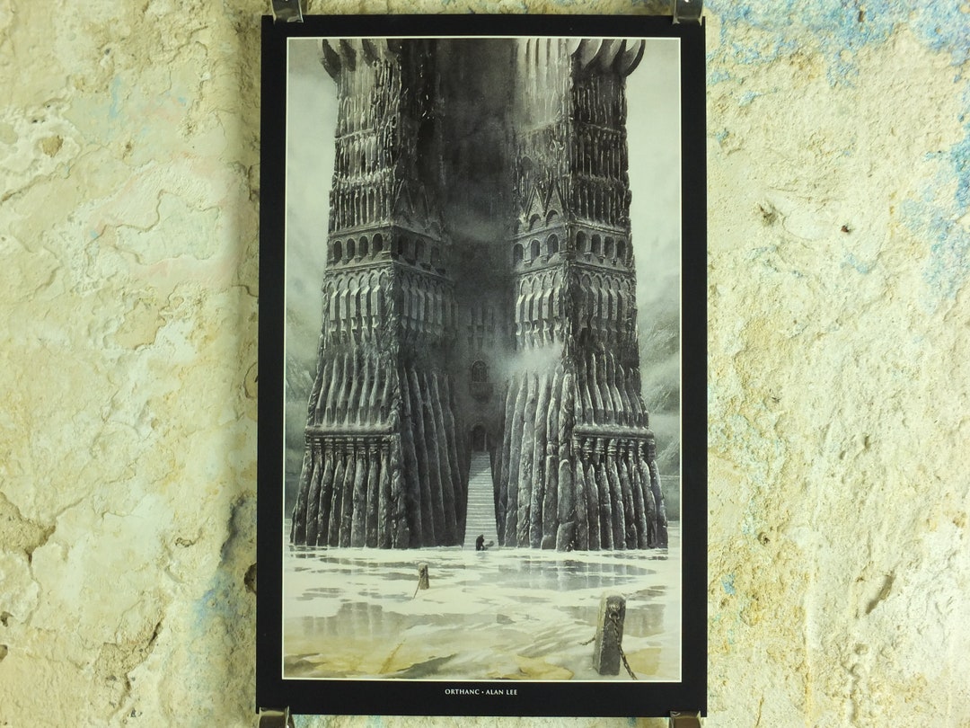 2002 Orthanc Isengard Poster, by Alan Lee, Vintage Tolkien Lord of the ...