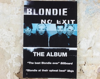 1999 Blondie Poster, No Exit, The Album, original promotion for the album, new wave alternative pop rock, music wall art decor
