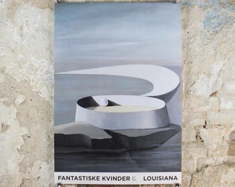 2020 Kay Sage Poster, No one heard Thunder 1939, Fantastic Women, Fantastisk Kvinder, Surrealism, gallery exhibition wall art decor