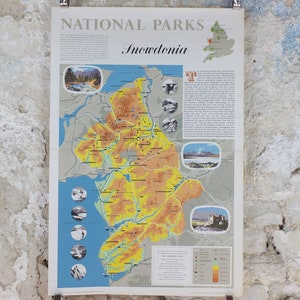 1963 Snowdonia Poster, Nationalparks, Mt Snowdon, Land der Adler, Reisen und Tourismus, Spazierweg, Kunst, Wanddekor