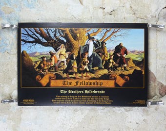 The Fellowship Poster, Lord of the Rings, by Brothers Hildebrandt 1975, licensed to Scorpio Posters, J.R.R. Tolkien, Middle Earth, wall art