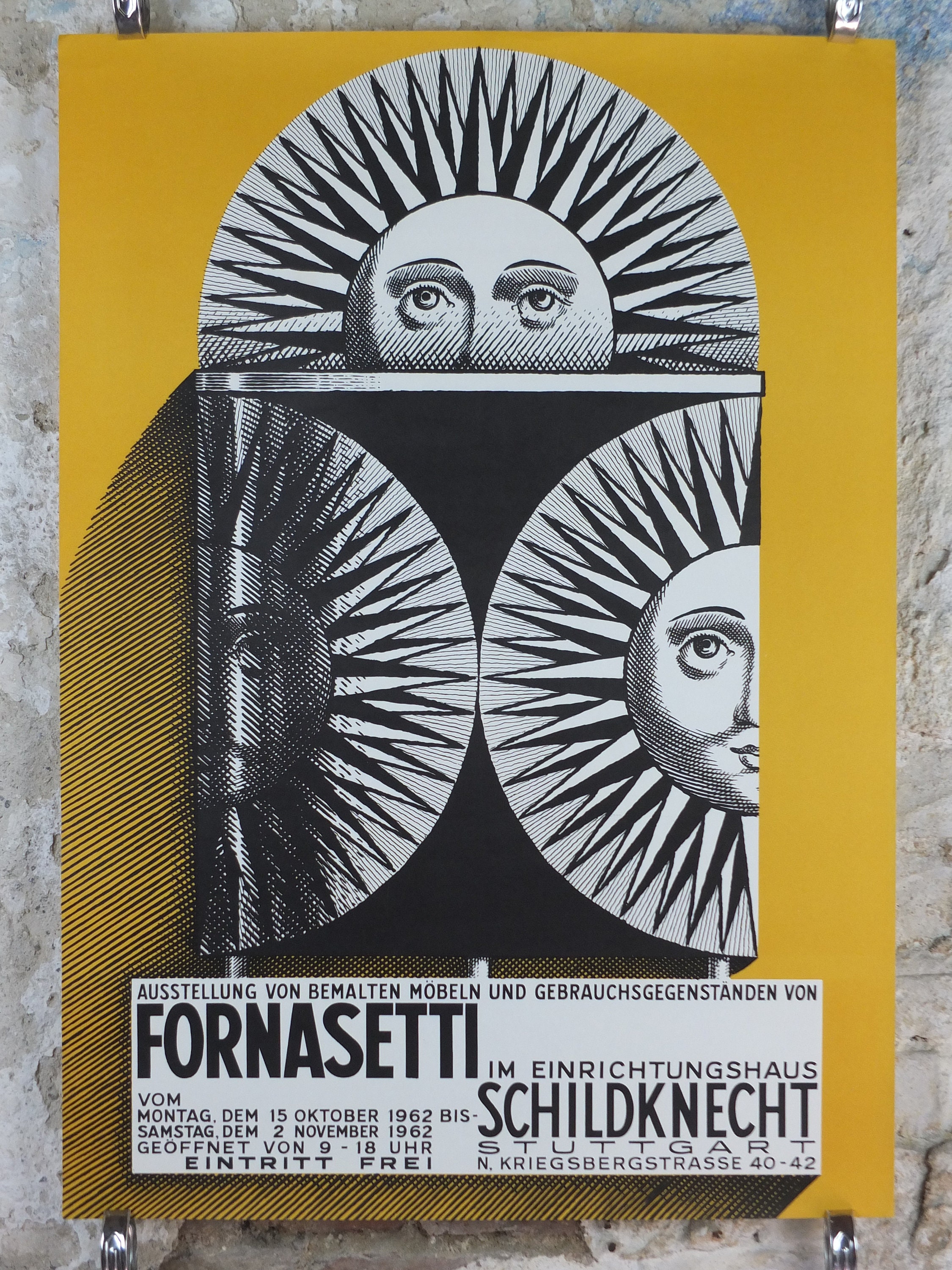Fornasetti Framed Face Plate Print - Products, bookmarks, design