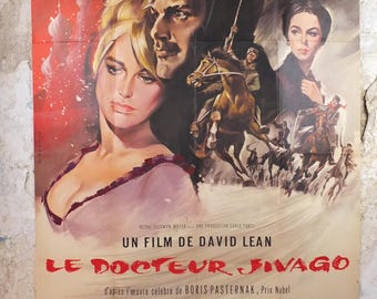 1965 Doctor Zhivago Poster, Epic Russian Revolution and World War