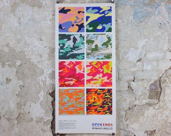 2000 Andy Warhol Poster, Camouflage 1987, MOMA Manhattan New York, Pop Art, Expressionism, Modernism, gallery wall art decor