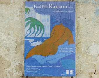 1997 Paul Ranson Poster, The Blue Room 1891, La Chambre Bleue, Art Nouveau, Symbolism post impressionism, art gallery, wall art decor