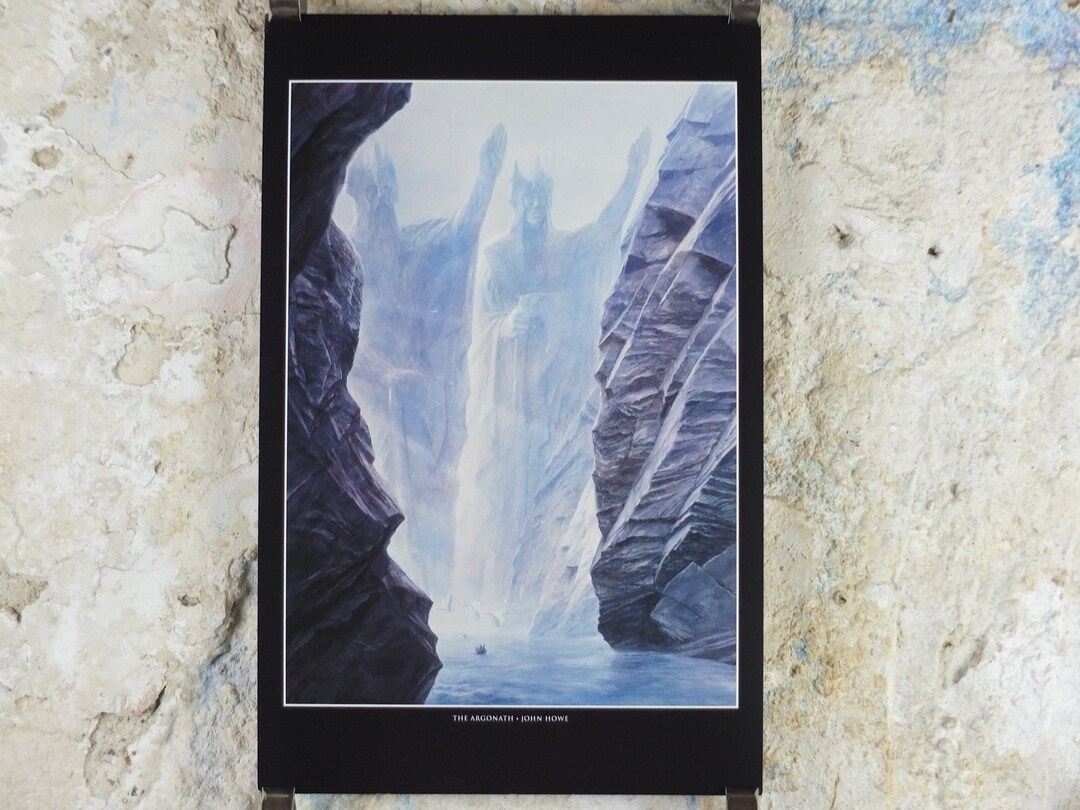 Vintage the Argonath by John Howe Poster, Tolkien, Lord of the Rings