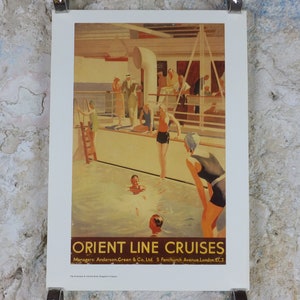 1980s P&O Travel Poster, Moments from the Peninsular and Oriental Steam Navigation Company Poster Collection, travel tourism, wall art decor