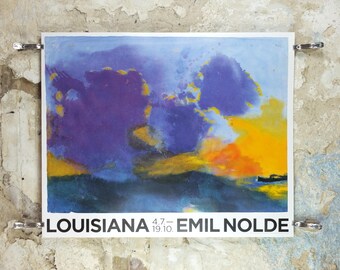 2014 Emil Nolde Poster, Sea with Light Violet Cloud, Berlin Succession, Die Brücke expressionist, Blaue Reiter, gallery wall art decor
