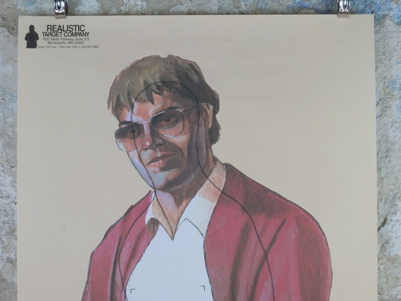 1991 Vintage Criminal Target Poster, #1 Realistic Target Company ...