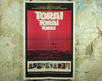 Tora Tora Tora Poster, Pearl Harbour, WW2, 1970 Spanish language version, wall art cinema film memorabilia